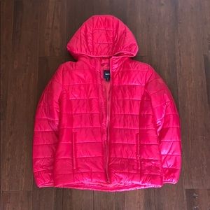 Pink kid’s puffer jacket